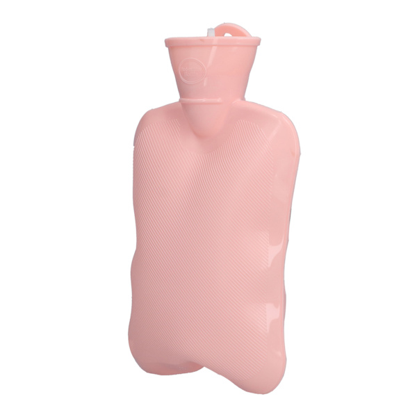 Varmvattenflaska PVC Bärbar Tjockare Vatteninjektion Varmvattenpåse för Sovsal Sovrum Varma Fötter Kallsäkerhet Rosa