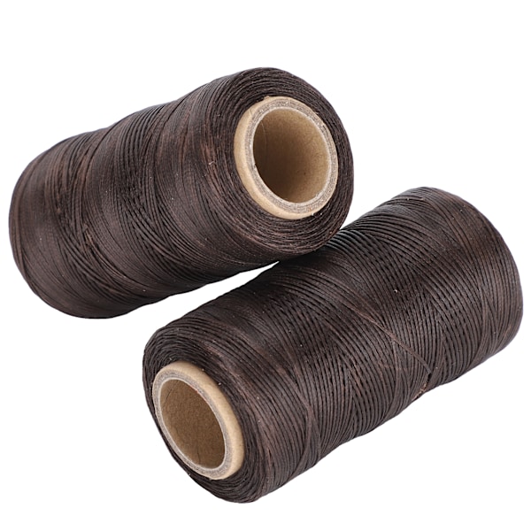 2 Rolls Wax Thread Dark Coffee Color for Shoe Sole Repair Jewelry Fishing Line 1mm