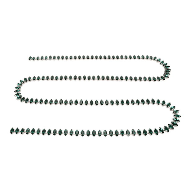 Rhinestone Claw Chain 1 Yard Lång Glittrande Elegant Multi Purpose Rhinestone Strip för Smycken Kläder DIY Grön