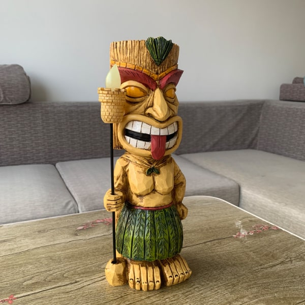 Hawaiian Tropical Tiki Man Warrior, Tiki Dude, Tiki Torch, O