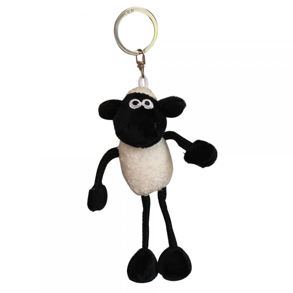 Shaun the Sheep Plysj Ryggsekk Klips, Svart og Hvit, Flott Gaveidé