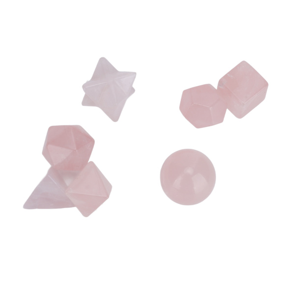 7 st chakra helande kristaller geometriska mönster form halvädelsten dekorativa positiva energikristaller prydnad rosa