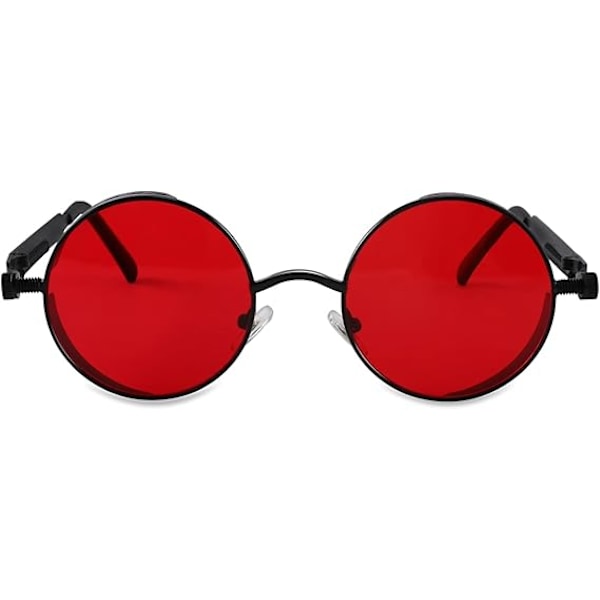 Retro Gotisk Steampunk Solbriller Rund Metalramme Punk Cirkel Inspireret Skygge Mænd B1857