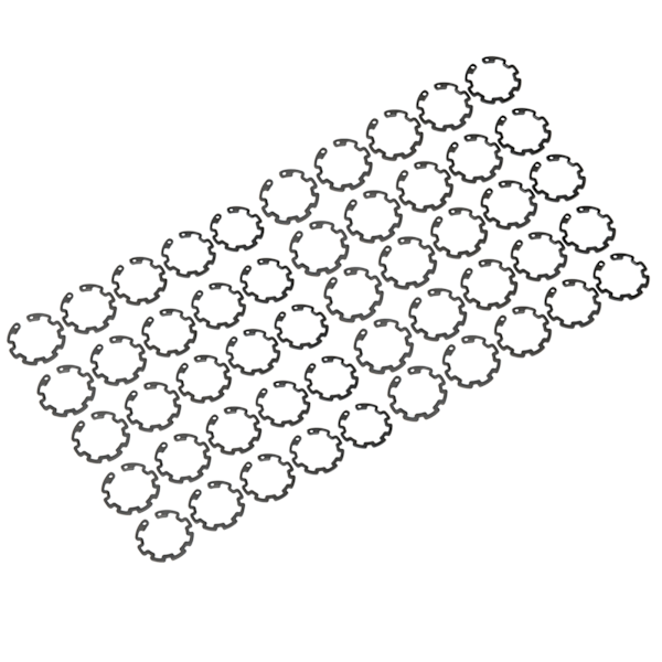 50 stk. 1,3 mm AC-kompressor koblings snap ring sort jern præcis pasform til 10S AC-kompressor koblingsaksel