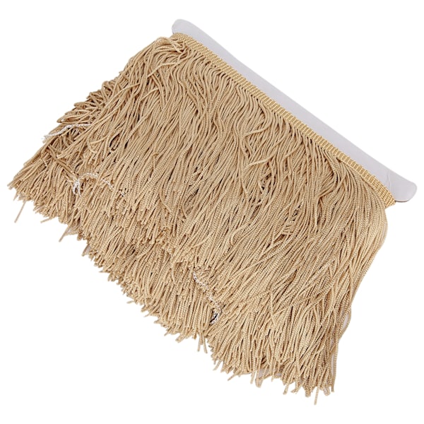 10yd 14cm Lang Frynser Latin Kjole Kvaster Polyester Blonder Trim Bånd Sy Scene DIY Gardin Beklædning TilbehørLyse Kaffe
