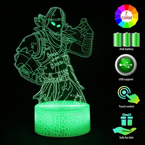 3D Nattlys - 16 Farger Battle Royale Serie Illusjon LED L