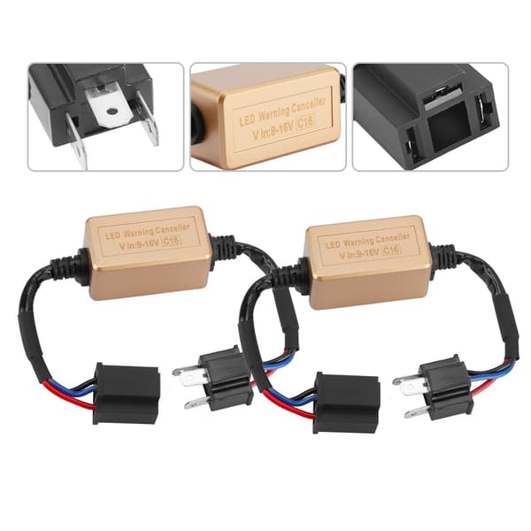 2 stk H4 9003 LED Hovedlys Dekoder Anti-Flimmer Motstand Feilvarsel Kansellerer