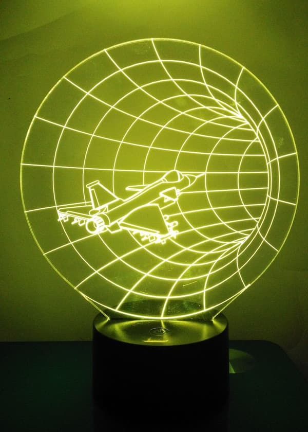 3D Nattlys LED Illusjonslampe Nattbord Skrivebordslampe, AT