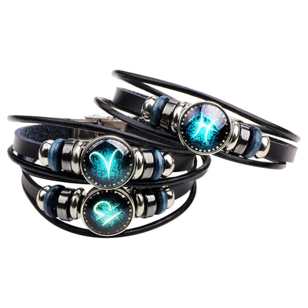Wekity Constellation Flätad Rep Armband - Punk Legering Läder