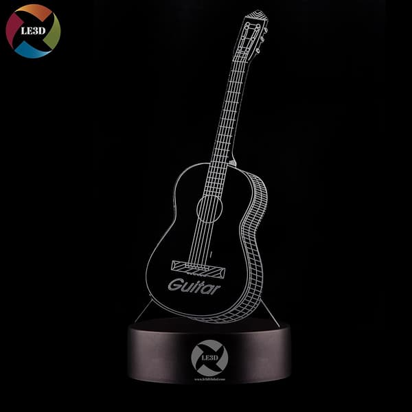 3D Optisk Illusions Natlampe - 7 LED Farveskiftende Lampe