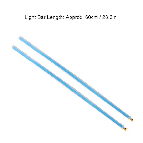 1 Par 60cm LED Dagkørelys Guide Strip Bar Hvid Gul Lysfarve