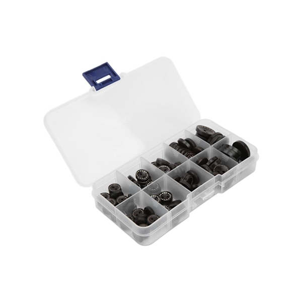 100 stk. Tretre knapper Unik design Naturlig Holdbar Robust Sikker Praktisk Rund treknapp Mørkebrun