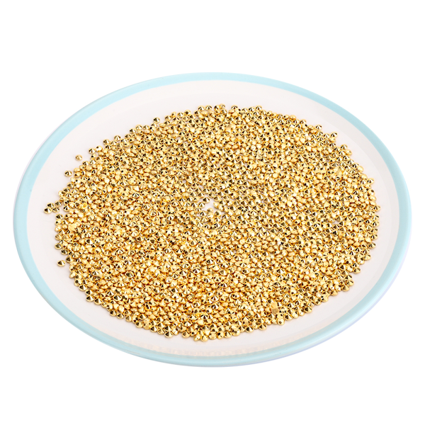 6000 st 4,5 mm Rhinestone Alla Guldpläterade Gula Akryl Diamant för Bröllop DIY Nagel Skönhets Dekoration