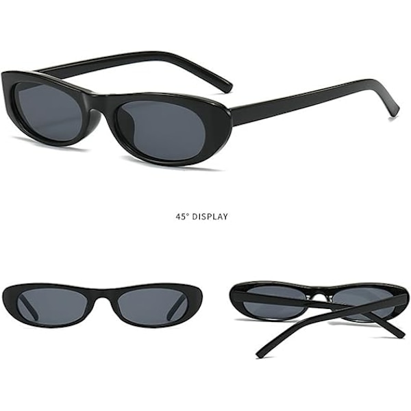Trendy ovale dame solbriller designer luksus mote unisex leopard små vintage smale solbriller
