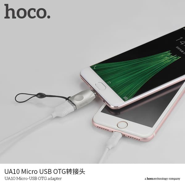 hoco. UA10 Sink Alloy Micro til USB Mobiltelefon OTG Adapter