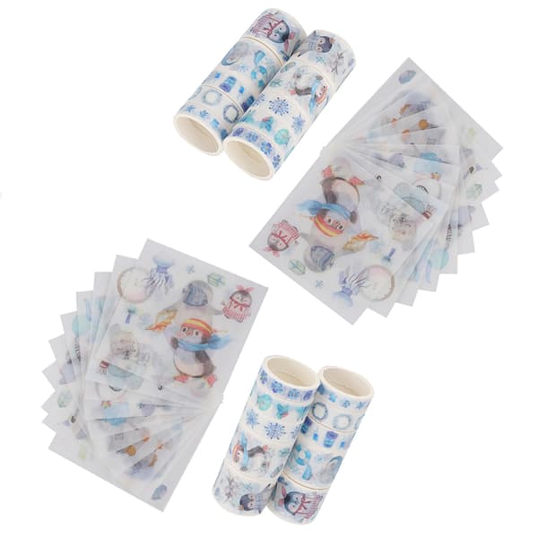 Washi Tape Sticker Set för DIY Scrapbook Notepad Presentförpackning Semesterdekoration