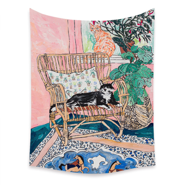 Botanisk Boho Hemtapet Estetisk konst Hem Ba ZJ825-53 29 X 38 In