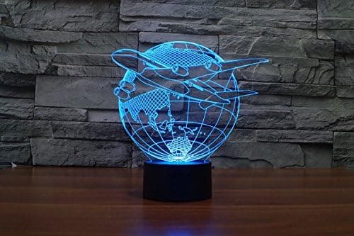 3D Fly Nattlys Fly 7 Fargeendring LED Bordlampe