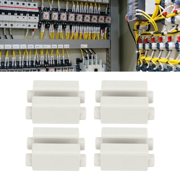 4 stk skjøteterminalblokk 1000V 100A 2,5‑16mm² 2 i 2 ut høyeffekt ZK 1116 ledningskontakt for tilkobling