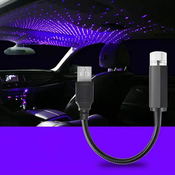 USB Stjerneprojektor Nattelys, Justerbar Romantisk Stjerneprojektor Billampe, Bærbar Atmosfære Dekorativ Automatisk Kuppellampe
