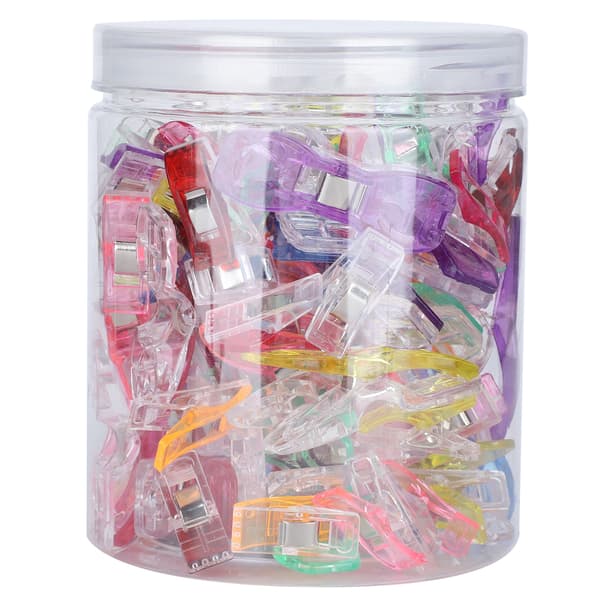 100 stk Quilting Clips Plast Små Fargerike Hemming Clips PatchWork Sytilbehør
