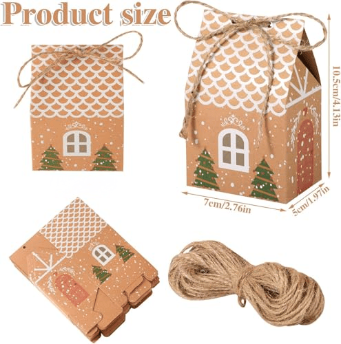 50 mini julklappsaskar med presentpåsar för godsaker och julklappar, julklappar, röd och grön 50PCS