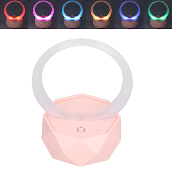 Trådløs højttaler 3 LED-temaer Natlys Ekstraordinært unikt design Bærbar højttaler til hjemmefestPink