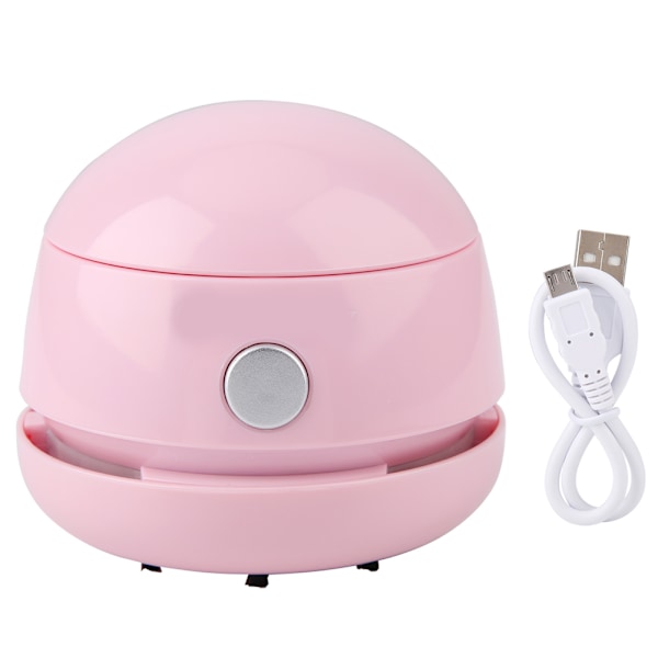 Mini gjenladbar bærbar skrivebordsstøvsuger støvsamler rengjøringsmaskin (rosa)