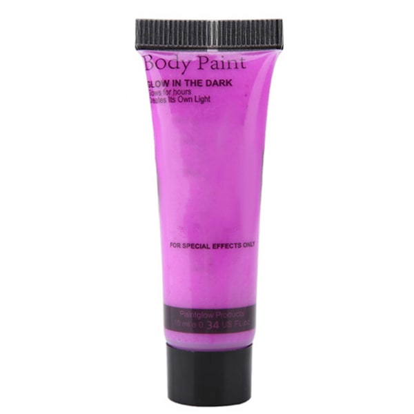 10ml ansikts- og kroppssminke rør vaskbar tegning fluorescerende pigment for dansefest (lilla)