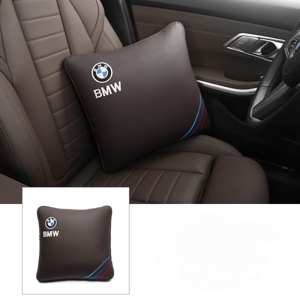 Bilpyntepude og quilt dobbelt-funktion talje rygtæppe - BMW (Mokka brun) en - 55 * 55 cm
