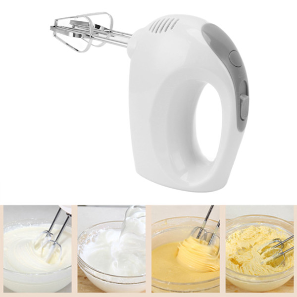 Elektrisk handmixer 300W 5 hastigheter Skålvila Säker Multidirektionell elektrisk visp med 4 vispar för kök EU-kontakt 220V