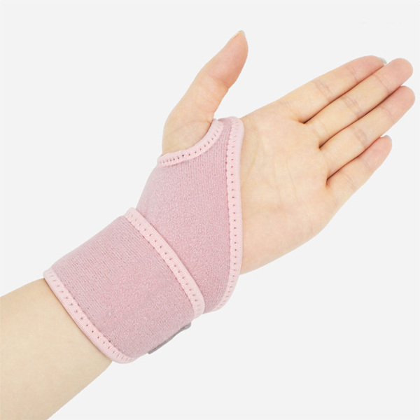 Håndleddsstøtte Pustende Fôr Borrelås Slitesterk Nylon Myk Komfortabel Håndleddskompresjonsstropp for Sport Utendørs Pink