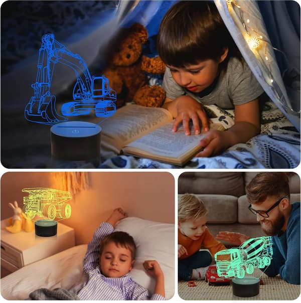 Tunga maskiner 3D-lampkit, grävmaskiner, tornkranar, trans