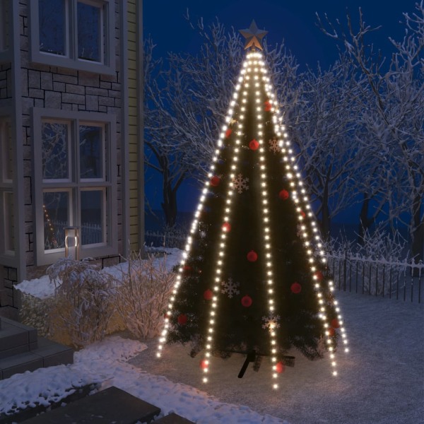 Ljusnät for julgran 400 lysdioder kallvit 400 cm