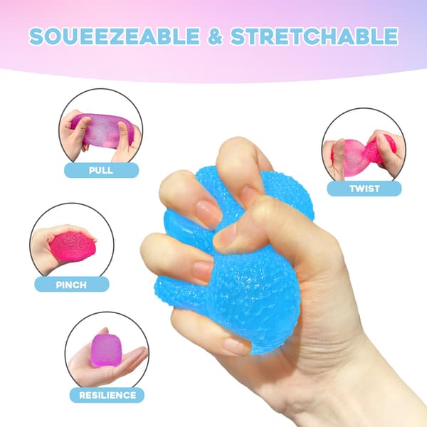 Sød Gumdrop Silikone Stressbold, Blødt Squishy Fidget Legetøj til Angstlindring, Bærbart Sensorisk Klemmelegetøj til Voksne og Børn blue