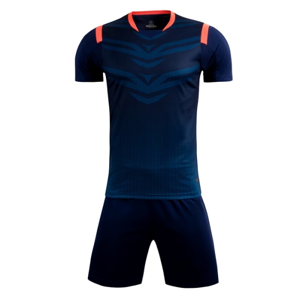 Barn Herr Survetement Fotbollströja Jersey Set Pojkar Fotbollströjor Set Sportkläder Träningsdräkt Anpassad Tryck Nummer Namn Logo 8631 Navy blue Asian Size M