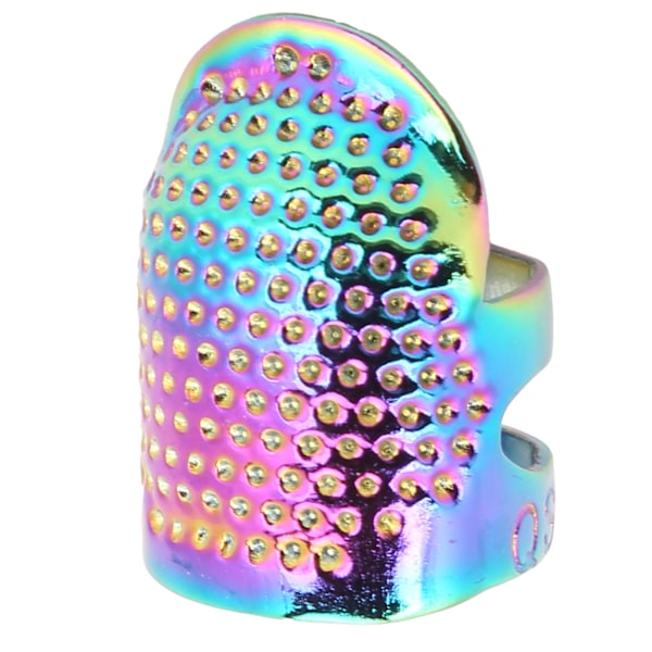 Thimble NonSlip Justerbar Fargerik Messing Fingerbeskytter 2 Modeller for Daglig Søm (M)