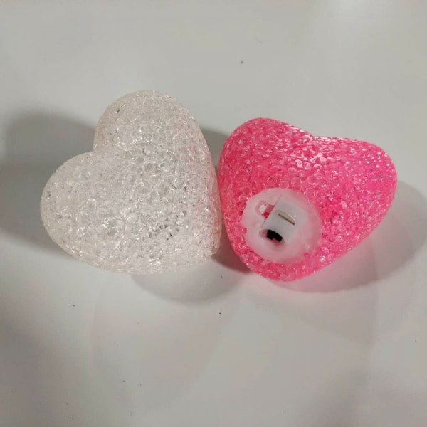 Rakkaus värikäs yövalo kristallisalama värikäs pieni yövalo 3D sydämen muotoinen tunnelmavalo makuuhuoneen tunnelmavalo