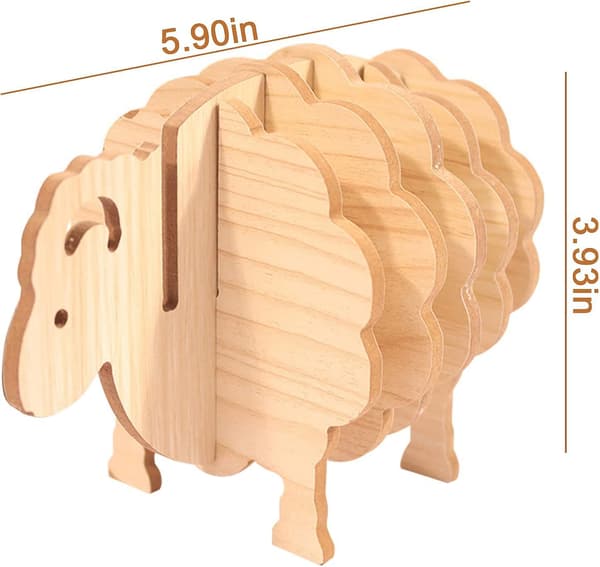7 st 3d söta får kaffekopp underlägg kit (små)
