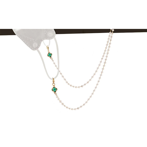 Metall Halsband Glasögonkedja Glasögonhållare Mask Hang Ro