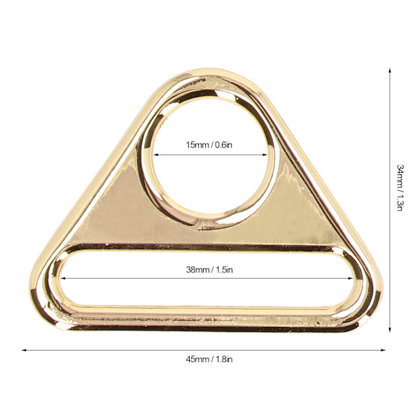 10 st justerbara spännen 38 mm zinklegeringsmaterial multifunktionella lätta bärbara bagagetillbehör Light Golden