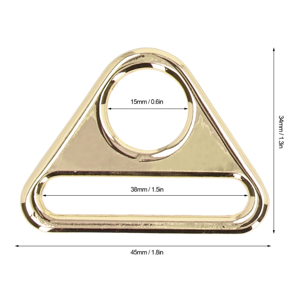 10 stk justerbar spenne 38mm sinklegering materiale multifunksjonell lett bærbar bagasjetilbehør Light Golden