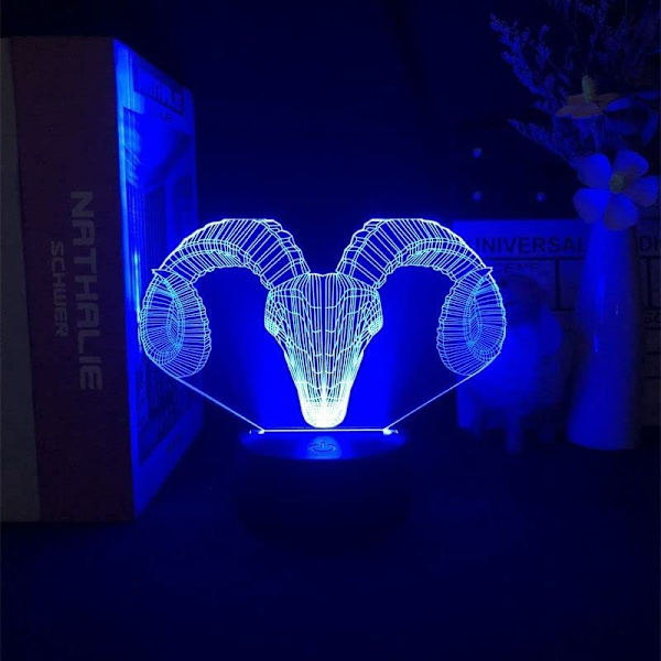 3D Nattlys USB Batteri Dobbel Bruk Gradient Lampe Bursdag G