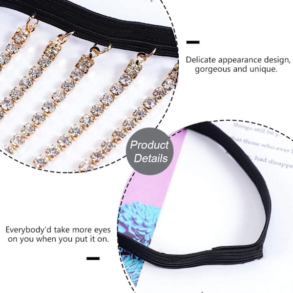AVEKI Boho Kristall Benkedjor Rhinestone Body Chain Rave Par
