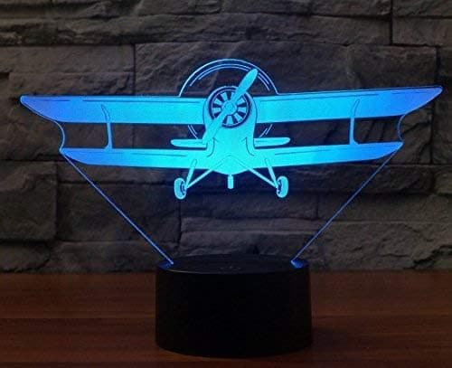 3D Fly Nattlys Lampe Illusjon Nattlys 7 Fargeendringer