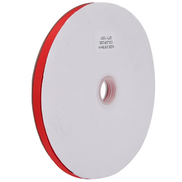 Rött Ribbat Band för Bröllop Jul Dekorationer DIY Gåvor Inslagning Tillbehör 10mm 100 meter
