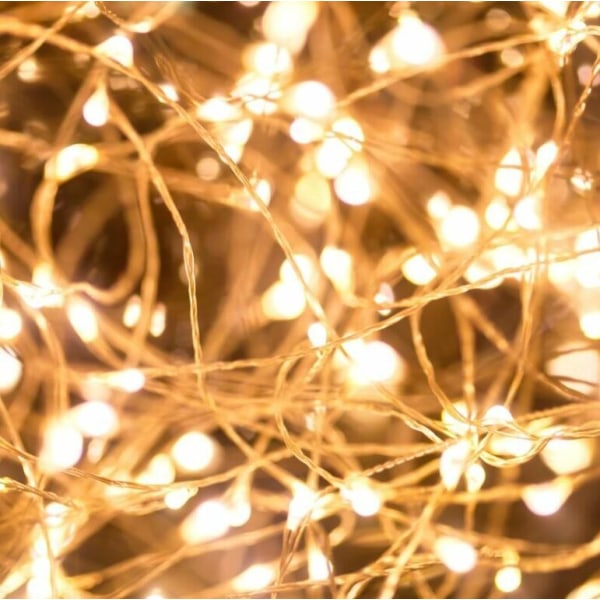 1 uppsättning solcellslampor 200 LED Vattentät 8 funktioner, 20 m Cisea