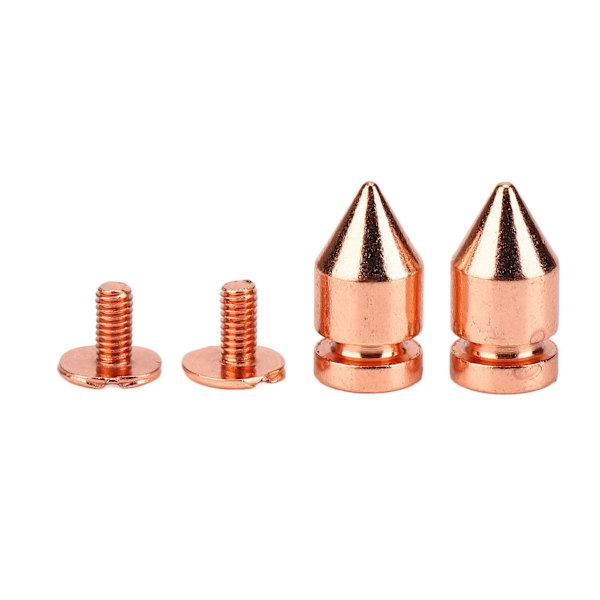 100 set klädspikar roséguld metallplätering exakt gänga allmänt använda spikar och nitar för skor bälten kläder 8x15mm