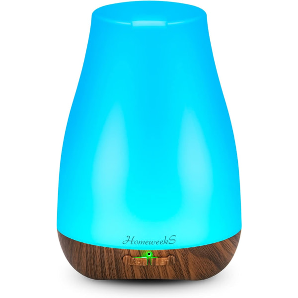 Aromaterapi eterisk oljespridare för rummet: Luftfuktare Aroma Doft Cool Mist Diffuser Färgglad Ljus Söt Mini Liten Vattenlös Auto Off Ultraso Brown