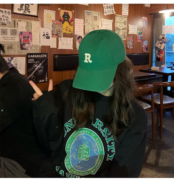 Ny baseballcaps for kvinner, brodert enkel student all-match Purple